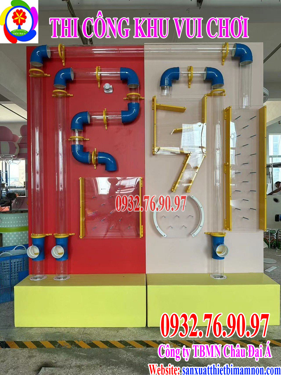 Máy thổi bóng gắn tường 01 thiết bị tương tác cho nhà banh