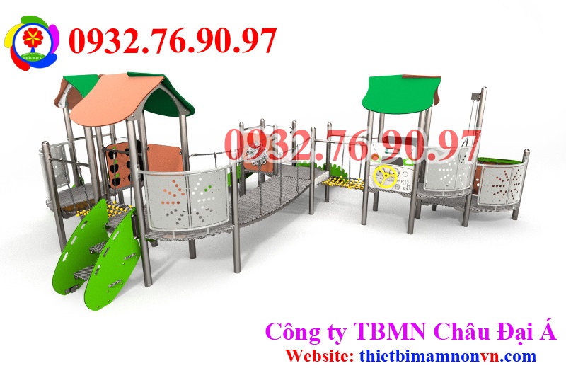 Lắp đặt Cầu Trượt Vận Động Liên Hoàn MS 01 Châu Đại Á