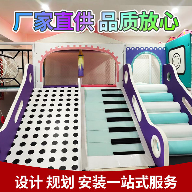 Thi công cầu trượt vận động liên hoàn cho trẻ chất liệu gỗ phối màu xanh cam