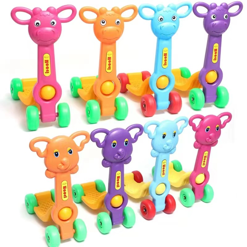 Xe trượt hình gấu koala và hươu cao cổ nhựa LLDPE an toàn cho trẻ mầm non