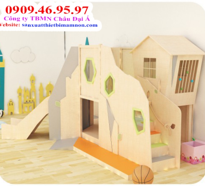 CẨU TRƯỢT GỖ CHO BÉ | Châu Đại Á