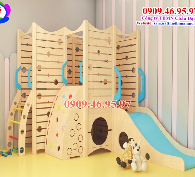 CẨU TRƯỢT GỖ CHO BÉ | Châu Đại Á