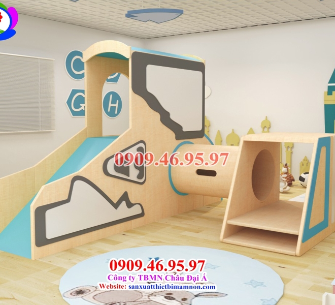 CẨU TRƯỢT GỖ CHO BÉ | Châu Đại Á