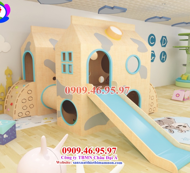 CẨU TRƯỢT GỖ CHO BÉ | Châu Đại Á