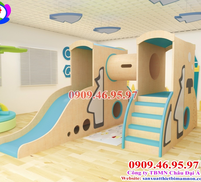 CẨU TRƯỢT GỖ CHO BÉ | Châu Đại Á