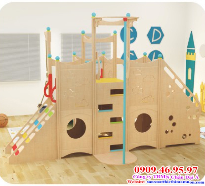 CẨU TRƯỢT GỖ CHO BÉ | Châu Đại Á