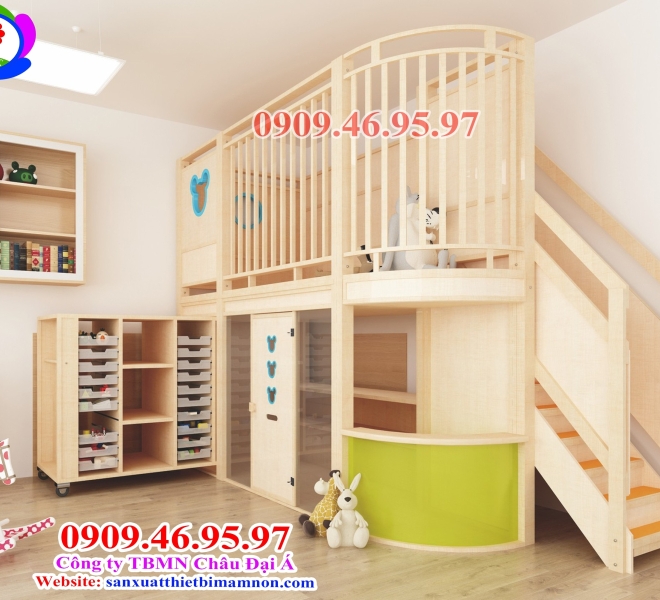 CẨU TRƯỢT GỖ CHO BÉ | Châu Đại Á