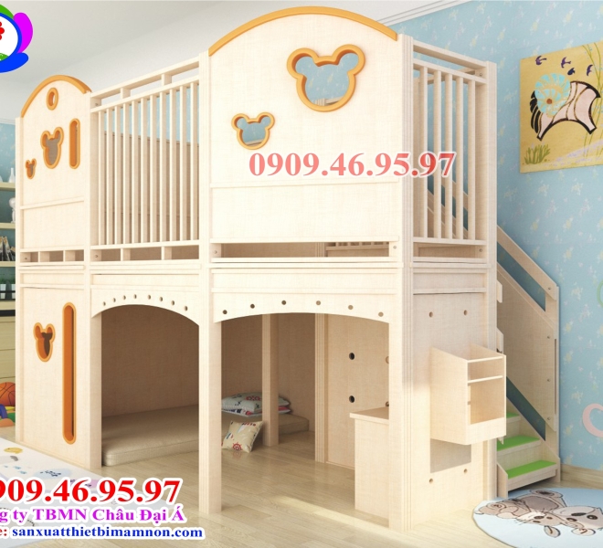 CẨU TRƯỢT GỖ CHO BÉ | Châu Đại Á