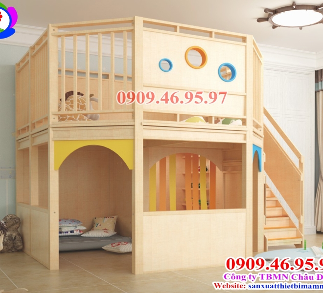 CẨU TRƯỢT GỖ CHO BÉ | Châu Đại Á