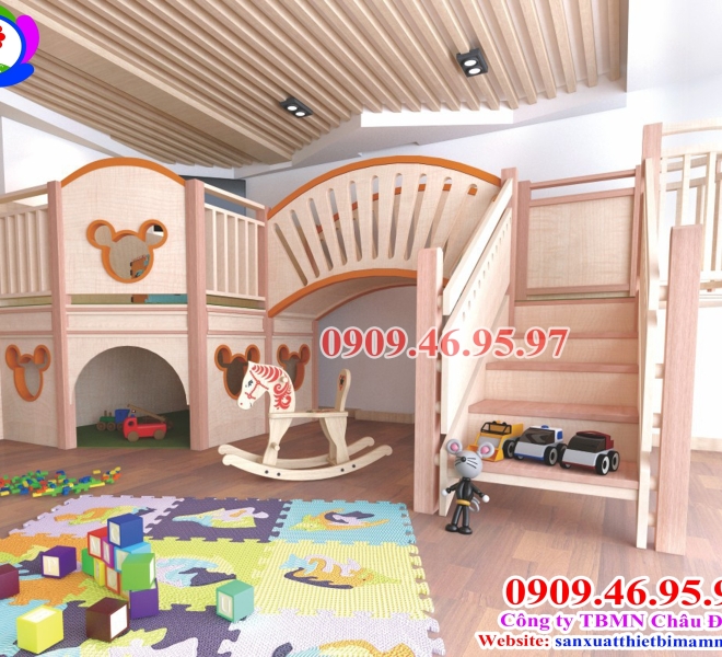 CẨU TRƯỢT GỖ CHO BÉ | Châu Đại Á