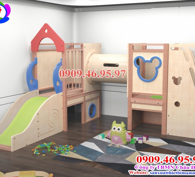 CẨU TRƯỢT GỖ CHO BÉ | Châu Đại Á