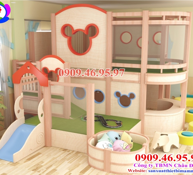 CẨU TRƯỢT GỖ CHO BÉ | Châu Đại Á
