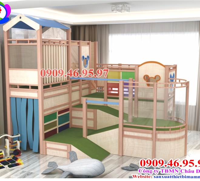 CẨU TRƯỢT GỖ CHO BÉ | Châu Đại Á