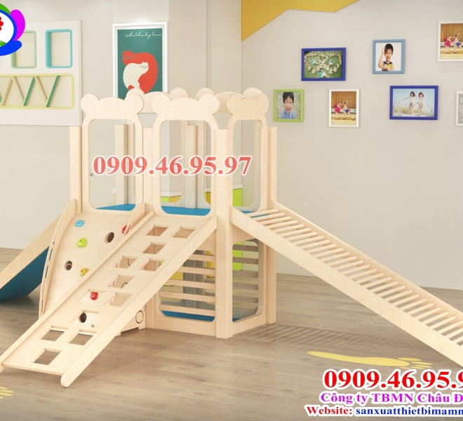 CẨU TRƯỢT GỖ CHO BÉ | Châu Đại Á
