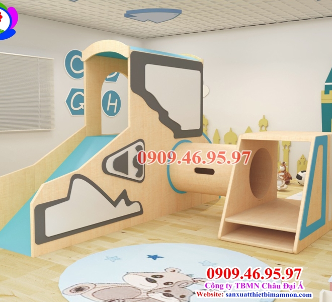 CẨU TRƯỢT GỖ CHO BÉ | Châu Đại Á