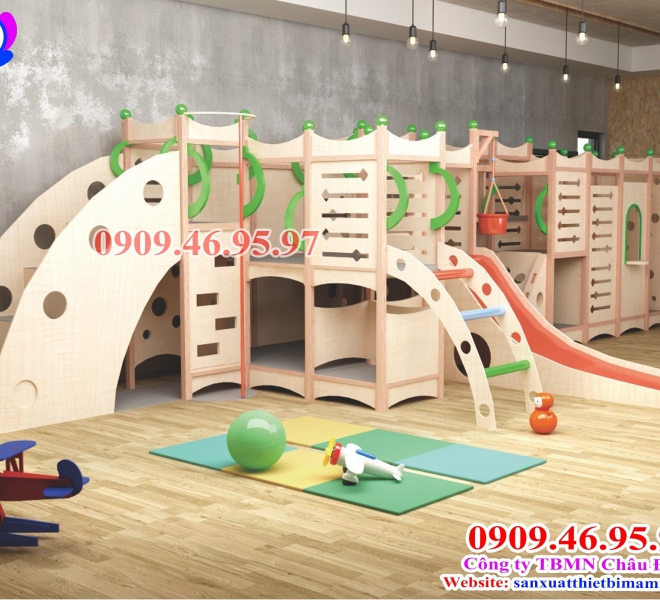 CẨU TRƯỢT GỖ CHO BÉ | Châu Đại Á