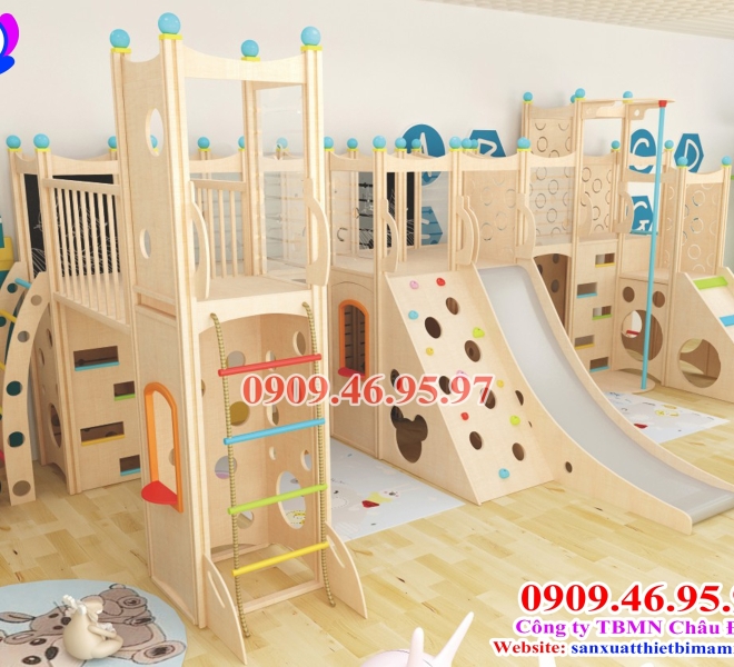 CẨU TRƯỢT GỖ CHO BÉ | Châu Đại Á