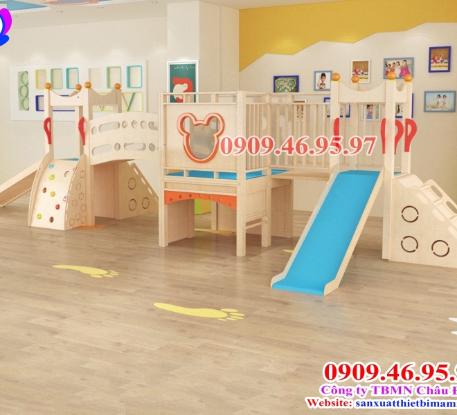 CẨU TRƯỢT GỖ CHO BÉ | Châu Đại Á