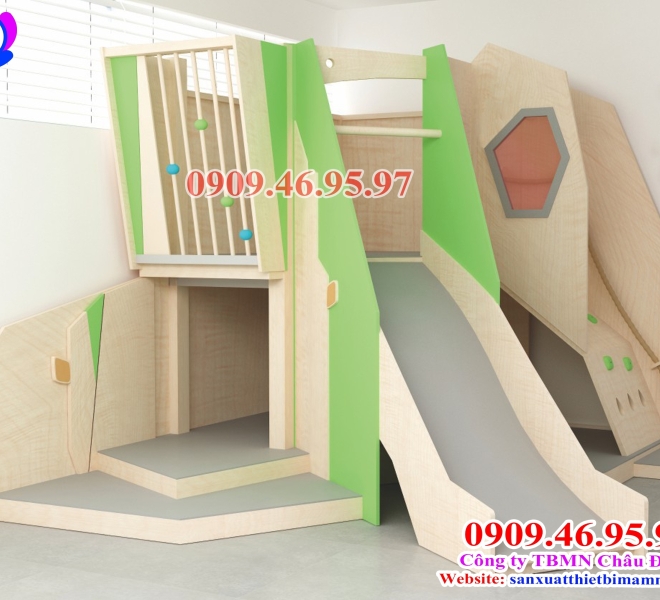 CẨU TRƯỢT GỖ CHO BÉ | Châu Đại Á
