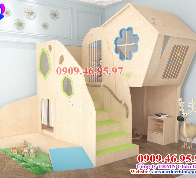 CẨU TRƯỢT GỖ CHO BÉ | Châu Đại Á