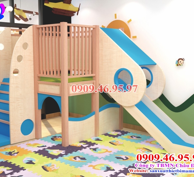 CẨU TRƯỢT GỖ CHO BÉ | Châu Đại Á