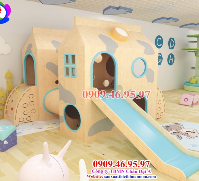 CẨU TRƯỢT GỖ CHO BÉ | Châu Đại Á