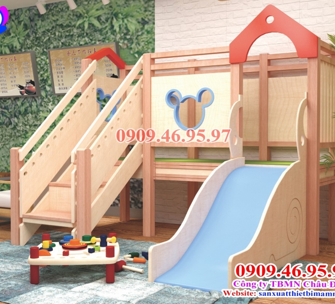 CẨU TRƯỢT GỖ CHO BÉ | Châu Đại Á