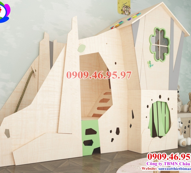 CẨU TRƯỢT GỖ CHO BÉ | Châu Đại Á