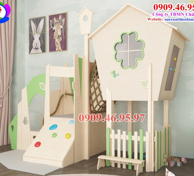 CẨU TRƯỢT GỖ CHO BÉ | Châu Đại Á