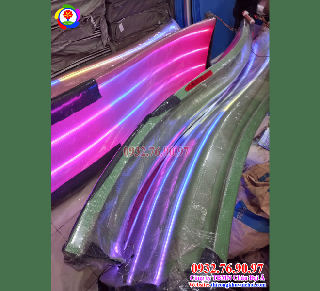 Máng Trượt LED 3 Làn Nhập Khẩu Cho Khu Vui Chơi Trẻ Em | An Toàn