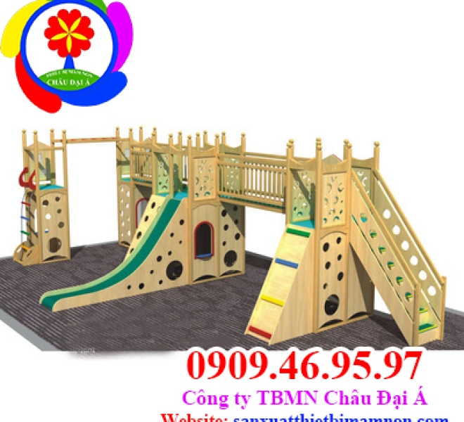 CẨU TRƯỢT GỖ CHO BÉ | Châu Đại Á