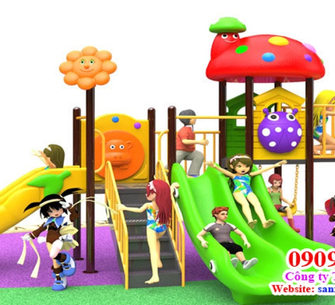 Cầu Trượt Liên Hoàn Nhập Khẩu Mái Mặt Trời | Châu Đại Á