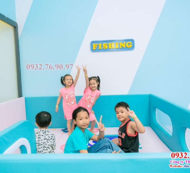 HỒ CÂU CÁ KHÔ TRẺ EM HIỆN ĐẠI | THI CÔNG KHU VUI CHƠI