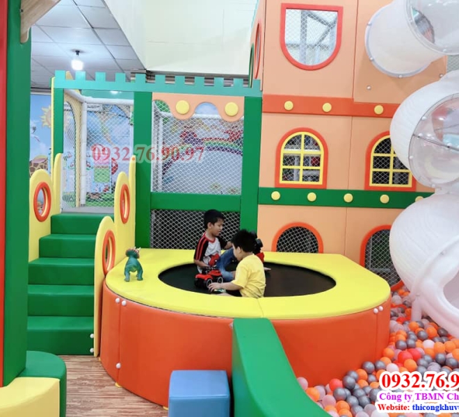 SÀN NHÚN TRAMPOLINE | Châu Đại Á THI CÔNG KHU VUI CHƠI