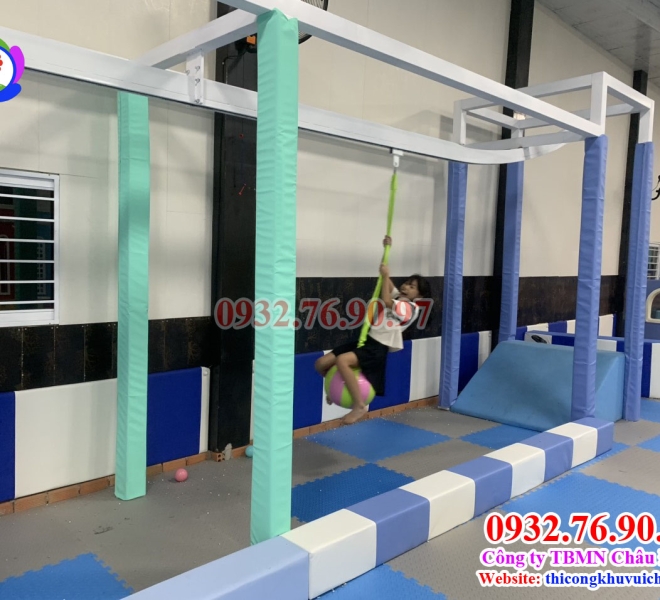 TRÒ CHƠI ZIPLINE TRONG KHU VUI CHƠI TRẺ EM | Châu Đại Á thiết kế 