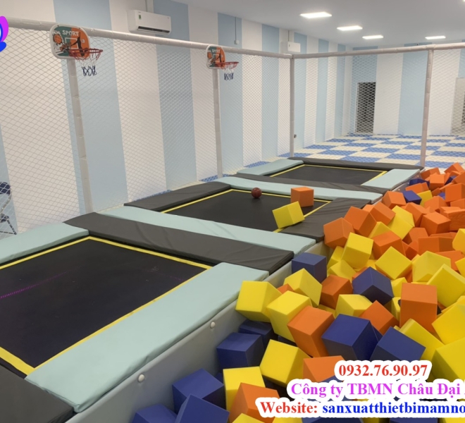 SÀN NHÚN TRAMPOLINE | Châu Đại Á THI CÔNG KHU VUI CHƠI