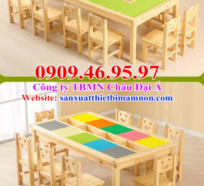 Bàn Ghế Gỗ Của Bé | Châu Đại Á