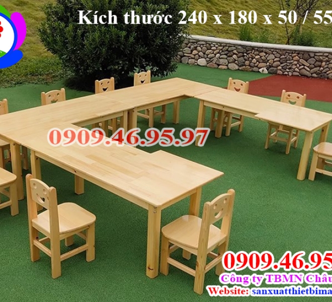 Bàn Ghế Gỗ Của Bé | Châu Đại Á
