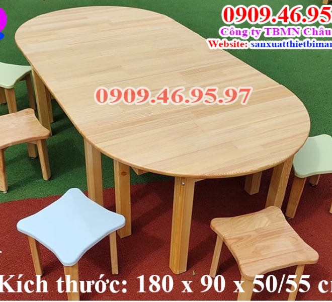 Bàn Ghế Gỗ Của Bé | Châu Đại Á