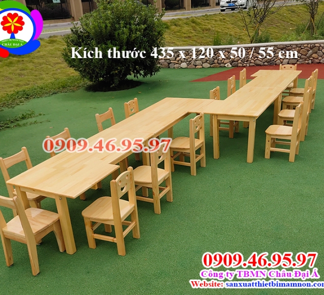 Bàn Ghế Gỗ Của Bé | Châu Đại Á