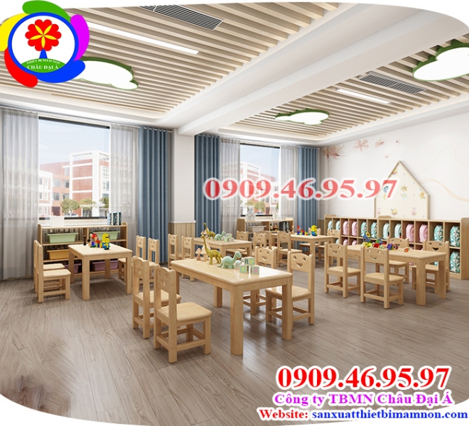 Bàn Ghế Gỗ Của Bé | Châu Đại Á