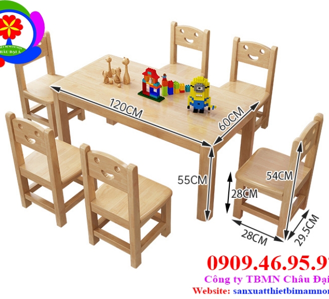 Bàn Ghế Gỗ Của Bé | Châu Đại Á
