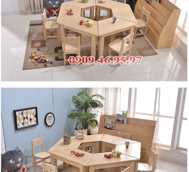 Bàn Ghế Gỗ Của Bé | Châu Đại Á