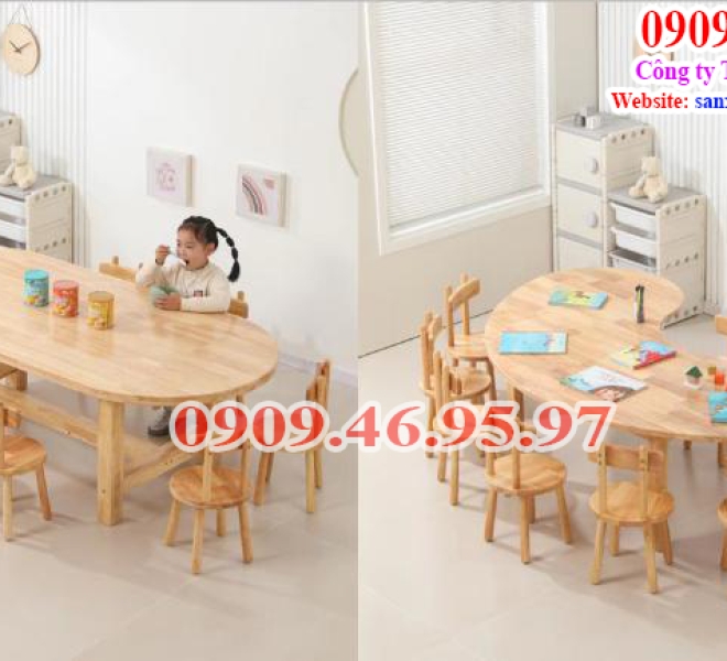 Bàn Ghế Gỗ Của Bé | Châu Đại Á