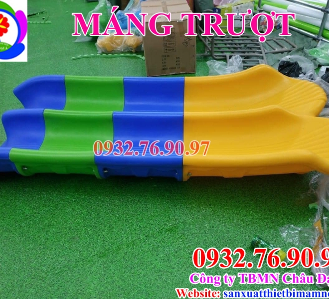 Máng Trượt 2 Làn Cho Khu Vui Chơi Trẻ Em Nhập Khẩu