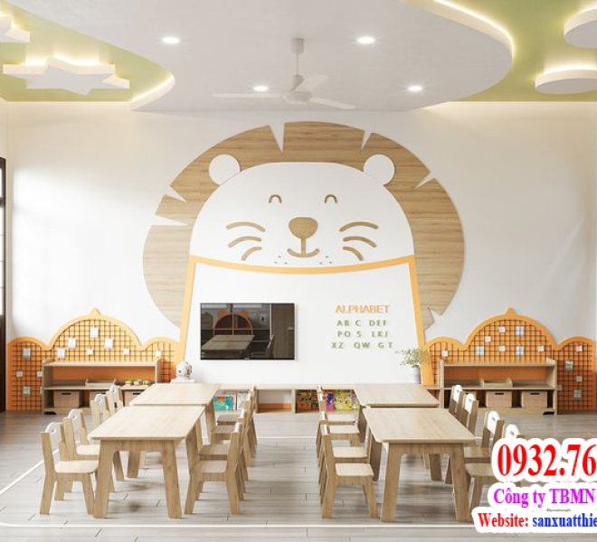 10 MẪU THIẾT KẾ NỘI THẤT TRƯỜNG MẦM NON ĐẸP
