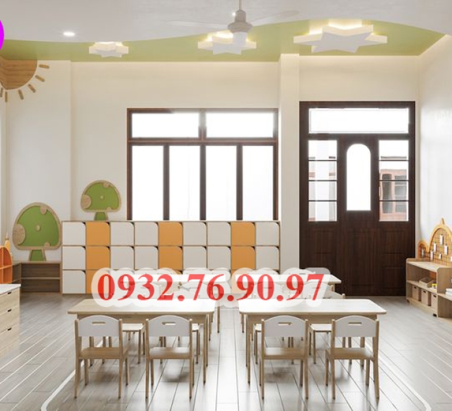 10 MẪU THIẾT KẾ NỘI THẤT TRƯỜNG MẦM NON ĐẸP