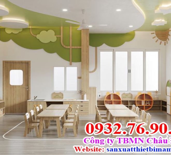 10 MẪU THIẾT KẾ NỘI THẤT TRƯỜNG MẦM NON ĐẸP