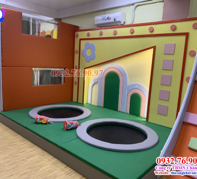 SÀN NHÚN TRAMPOLINE | Châu Đại Á THI CÔNG KHU VUI CHƠI
