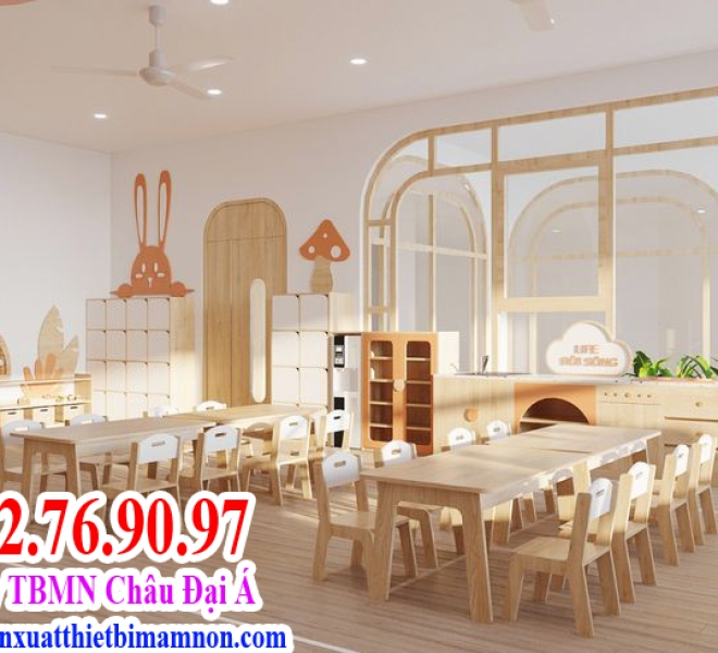 10 MẪU THIẾT KẾ NỘI THẤT TRƯỜNG MẦM NON ĐẸP
